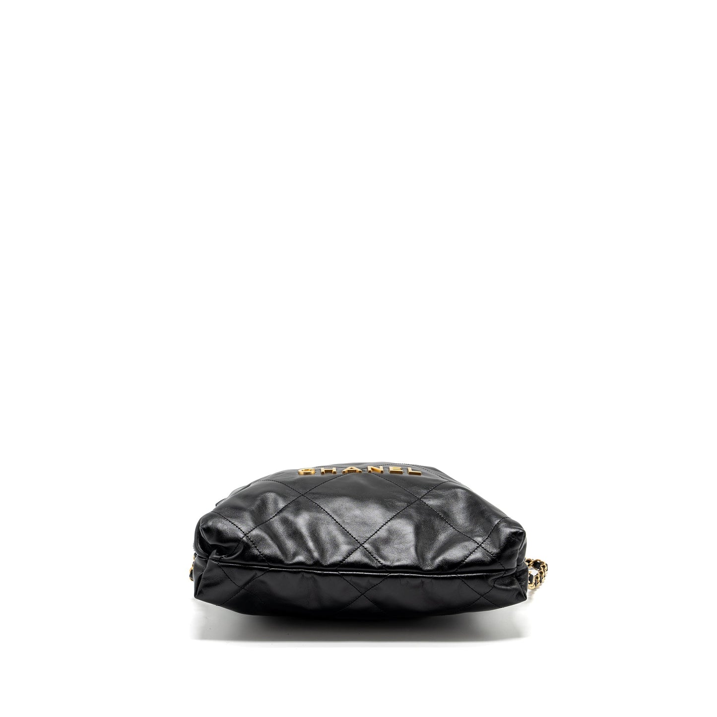Chanel 22 Backpack Shiny Calfskin  Black GHW (Microchip)