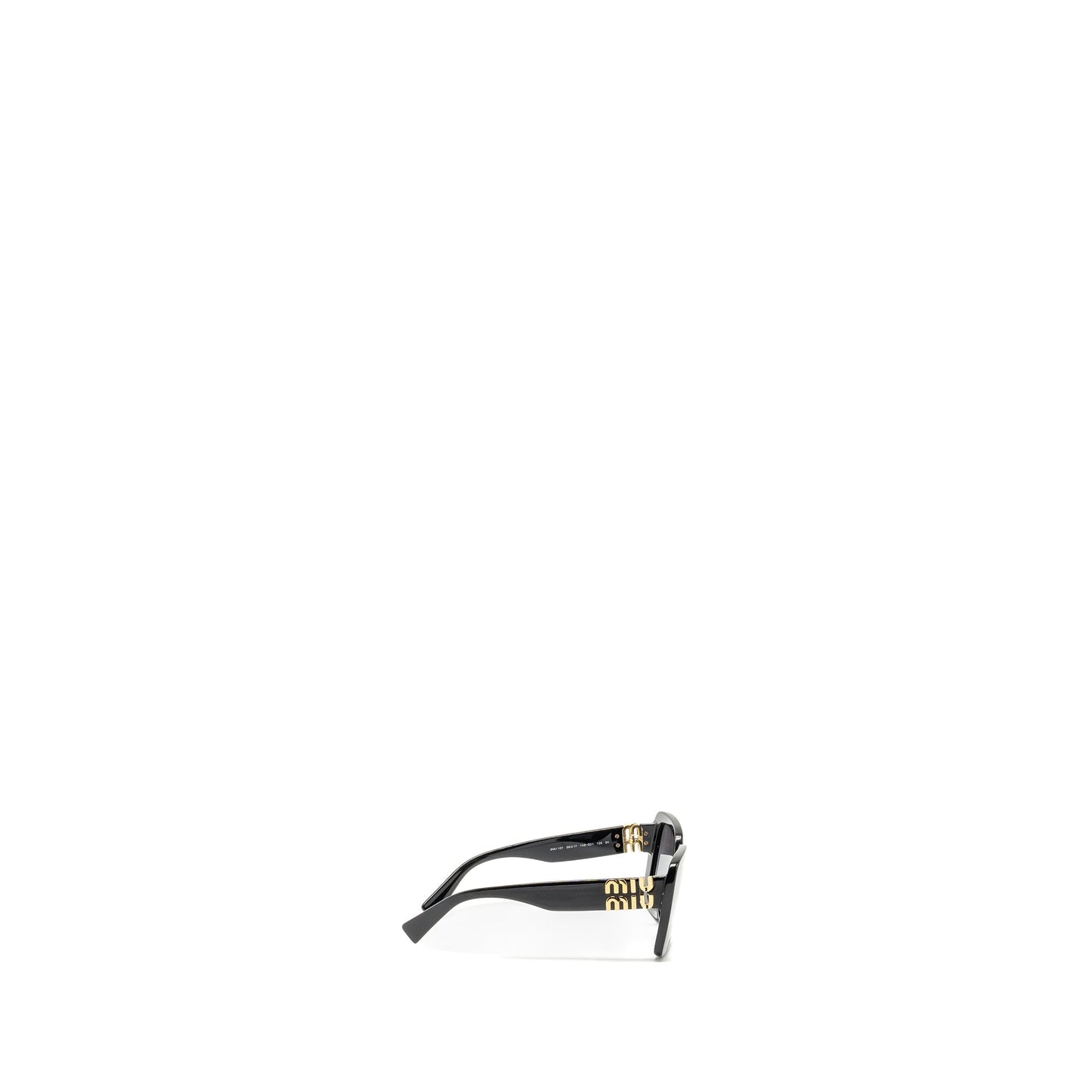 Miu Miu Size S Drill Hat Cotton Dark Blue and Logo Sunglasses Black (Sell in Set)