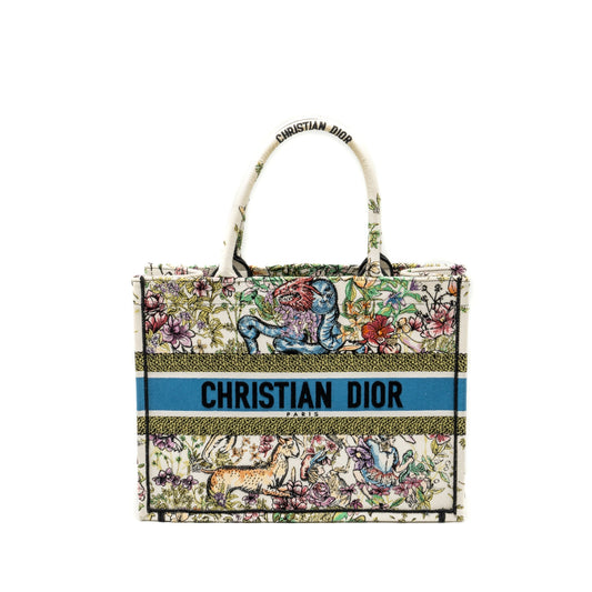 Luxury Dior Medium book tote limited canvas multicolour