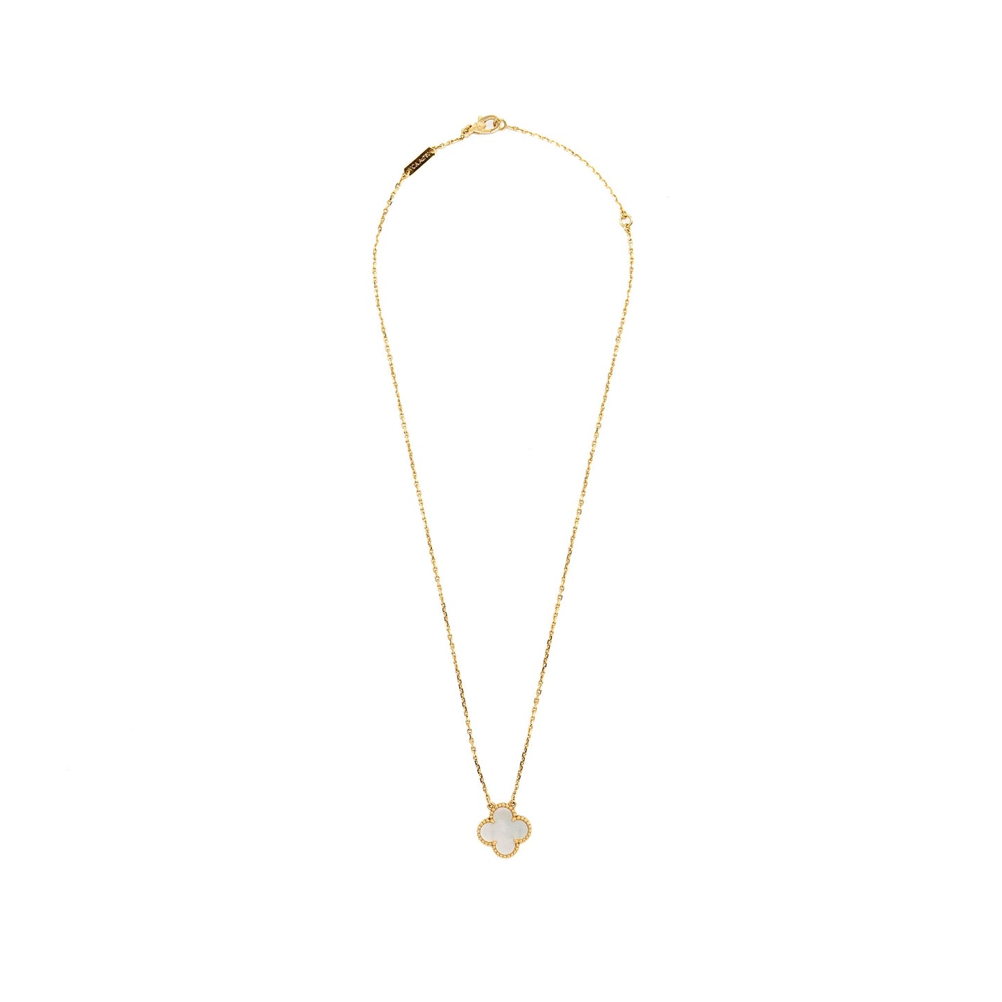 Van Cleef & Arpels Vintage Alhambra Pendant Yellow GOLD, White Mother-of-Pearl