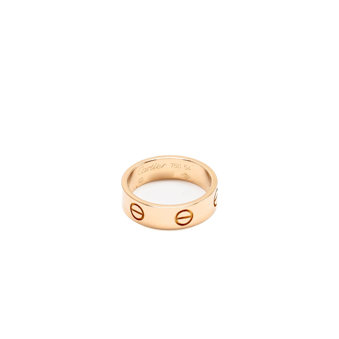 Cartier Size 54 Love Ring Classic Model Rose Gold