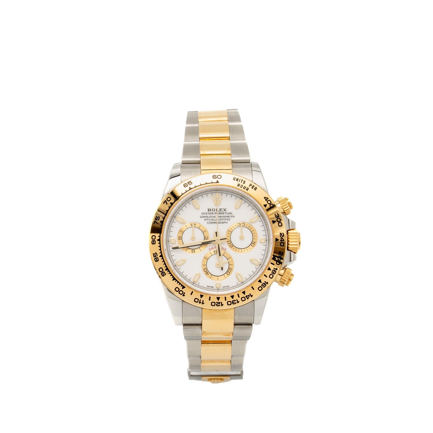 Rolex Cosmograph Daytona 40mm Oystersteel and Yellow Gold White Dial M116503-0001
