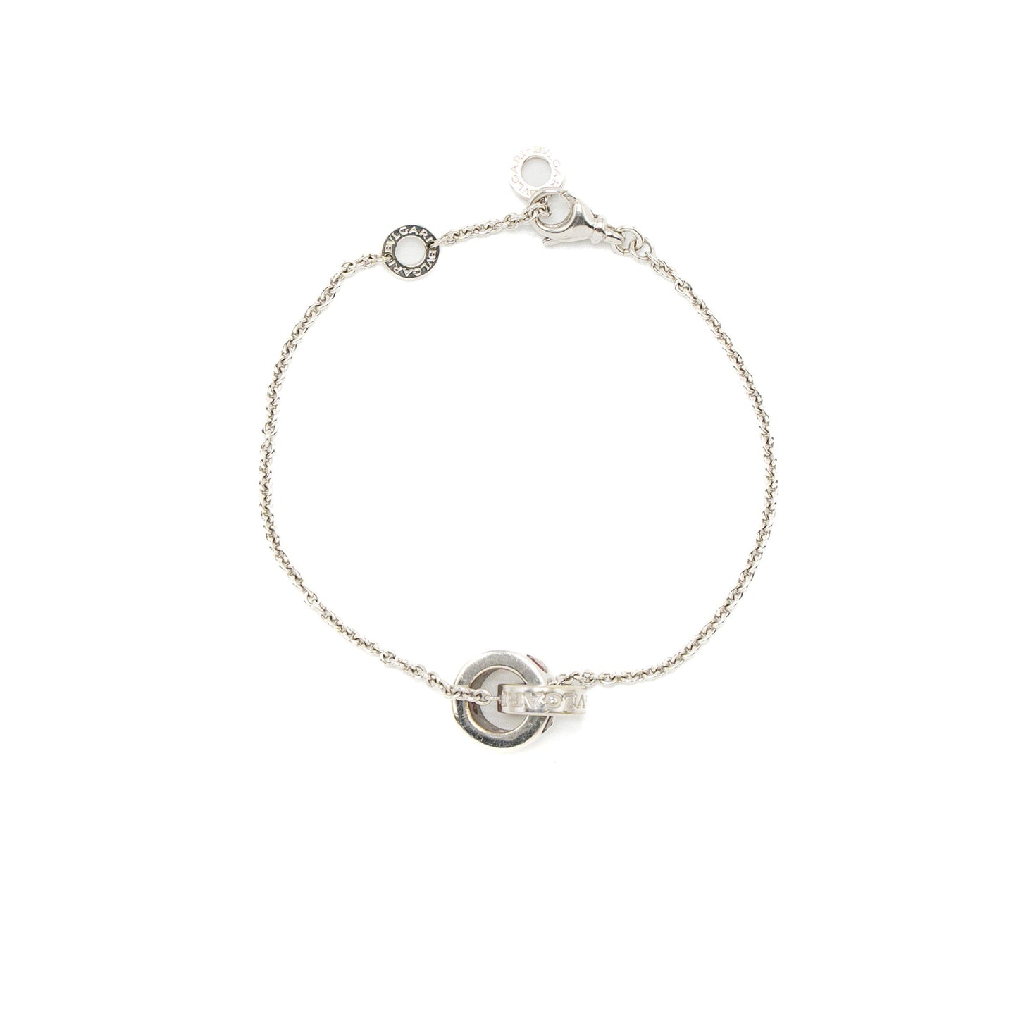 Bvlgari Size S/M Inner Locking Ring Bracelet White Gold