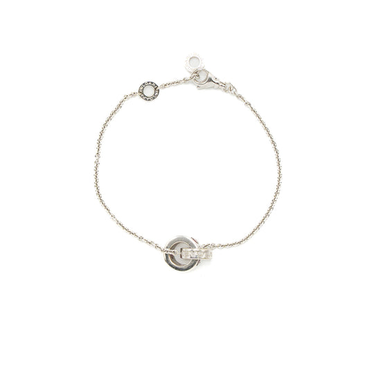 Bvlgari Size S/M Inner Locking Ring Bracelet White Gold