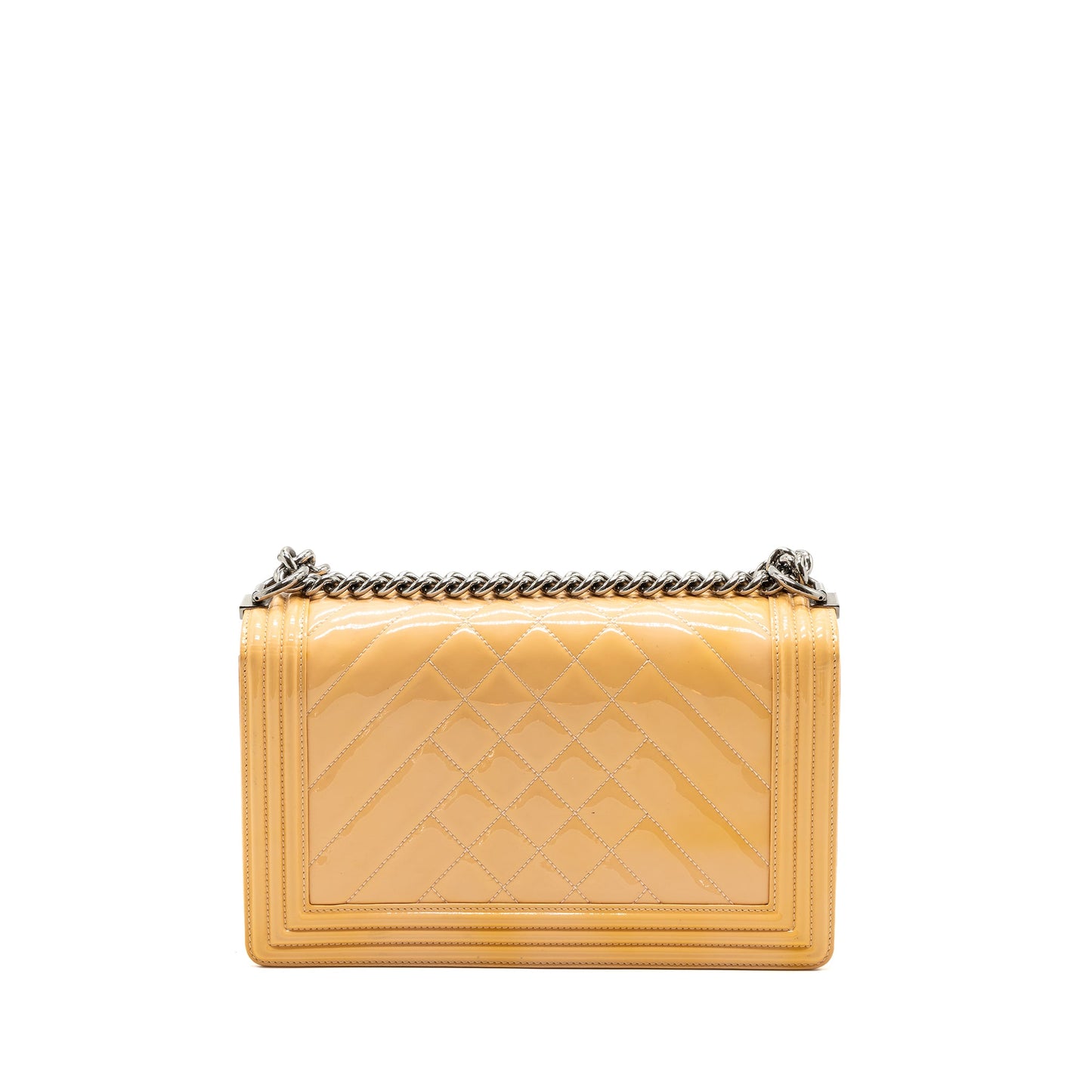Chanel New Medium Boy Bag Patent Pink SHW
