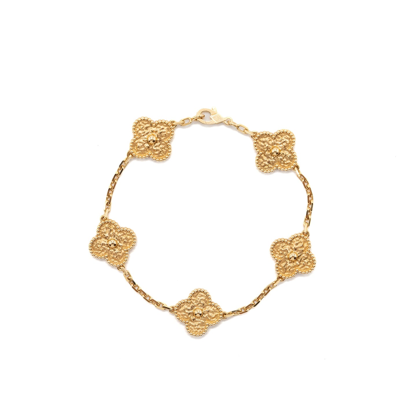 Van Cleef & Arpels Vintage Alhambra 5-Motif Bracelet Yellow Gold