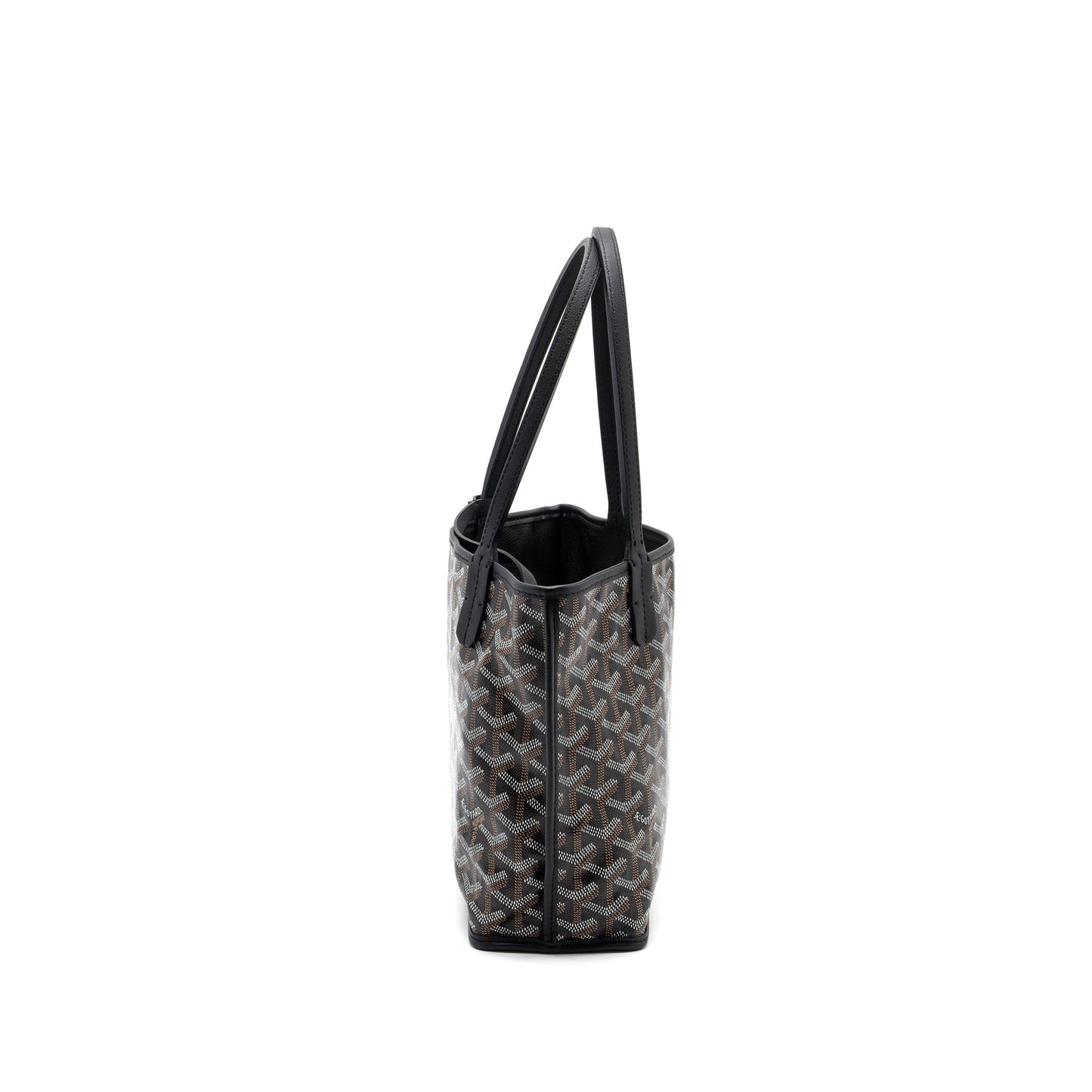 GOYARD Anjou mini bag canvas/calfskin black SHW