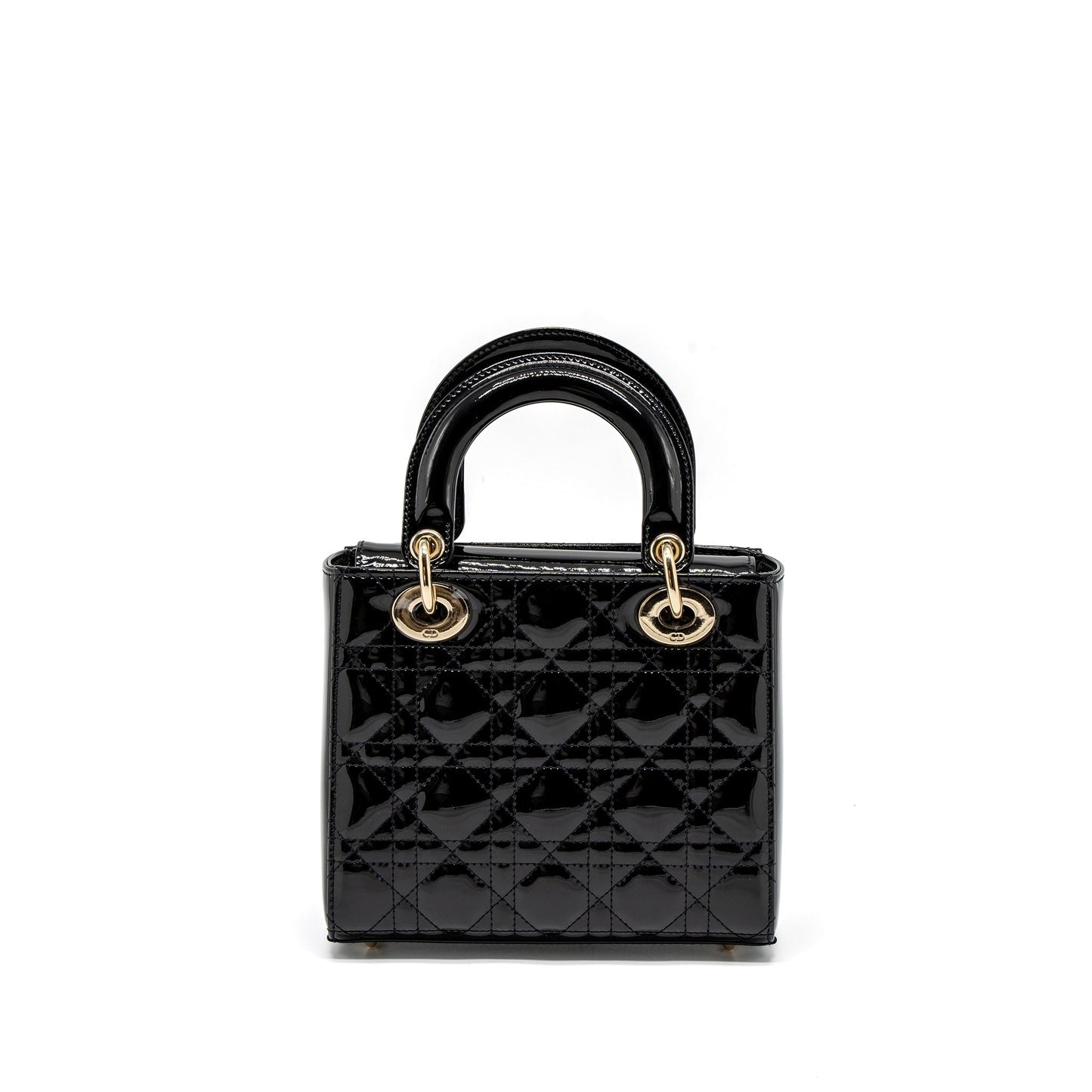 Luxury Dior Small Lady Luxury Dior Bag Patent Black LGHW