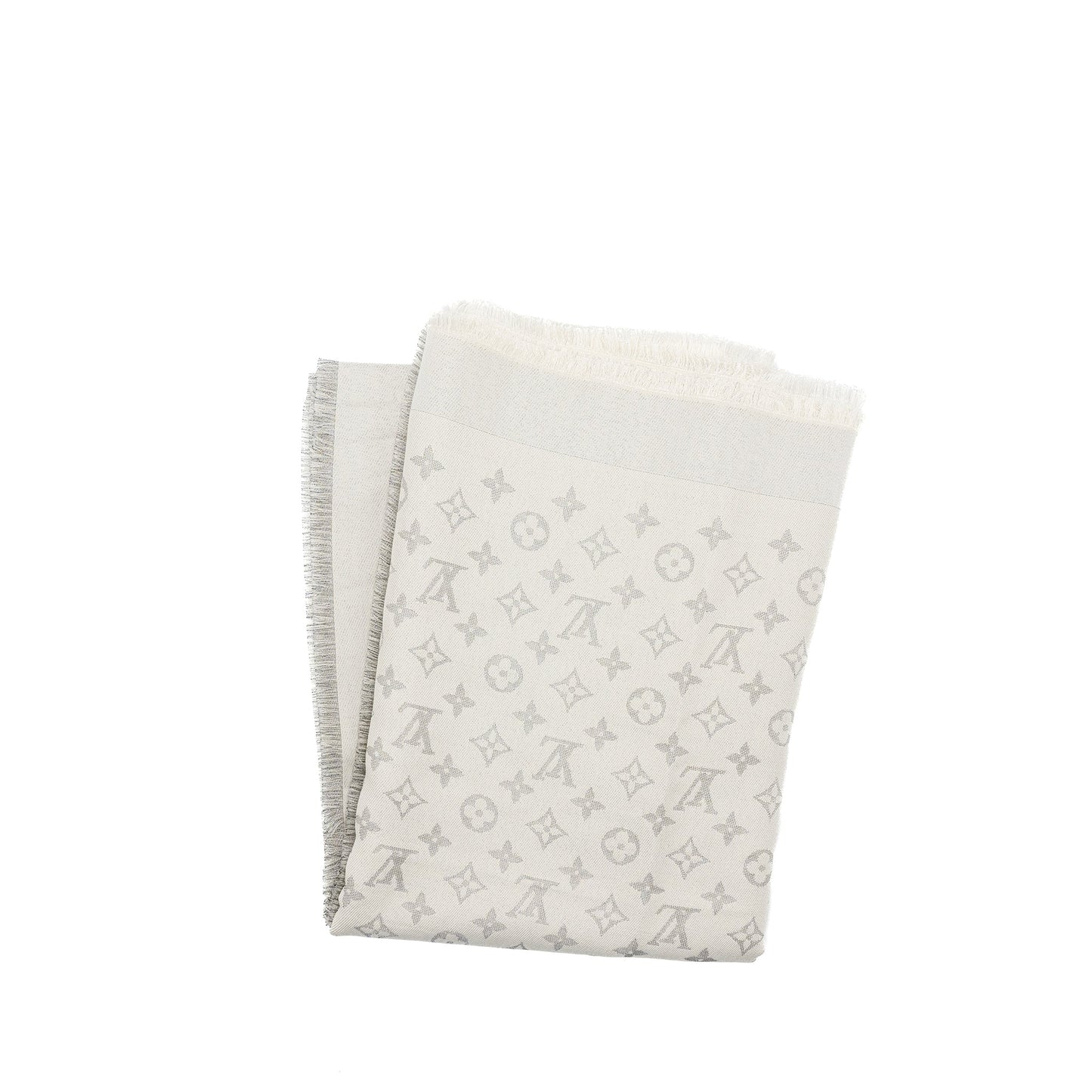 Louis Vuitton Monoram Shawl light grey/ cream