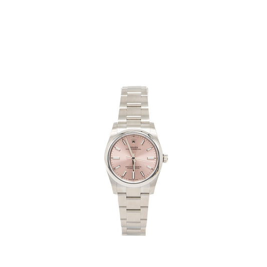 Rolex Oyster Perpetual 34mm Oystersteel Pink Dial Oyster Bracelet M:124200-0004