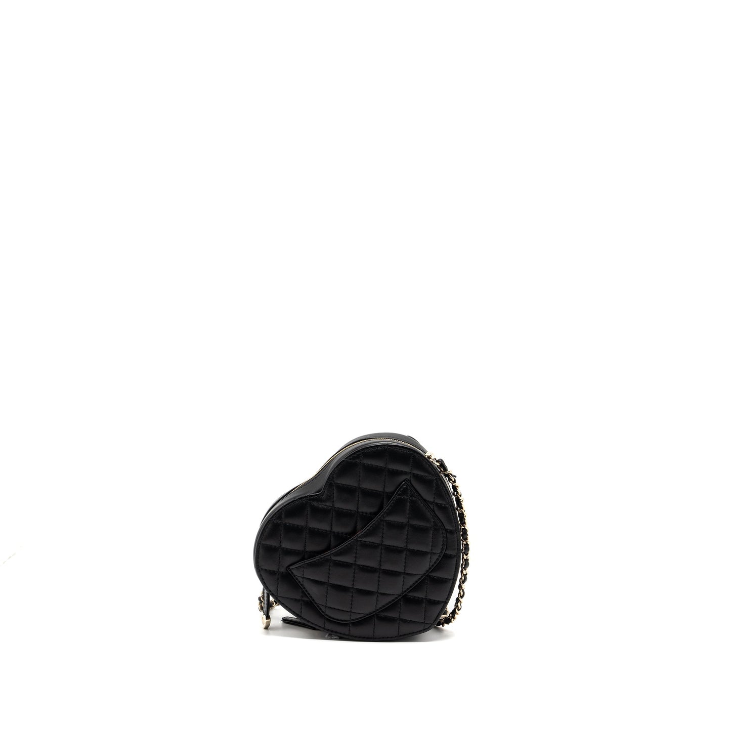 Chanel 22S Heart Bag Lambskin Black LGHW (Microchip)