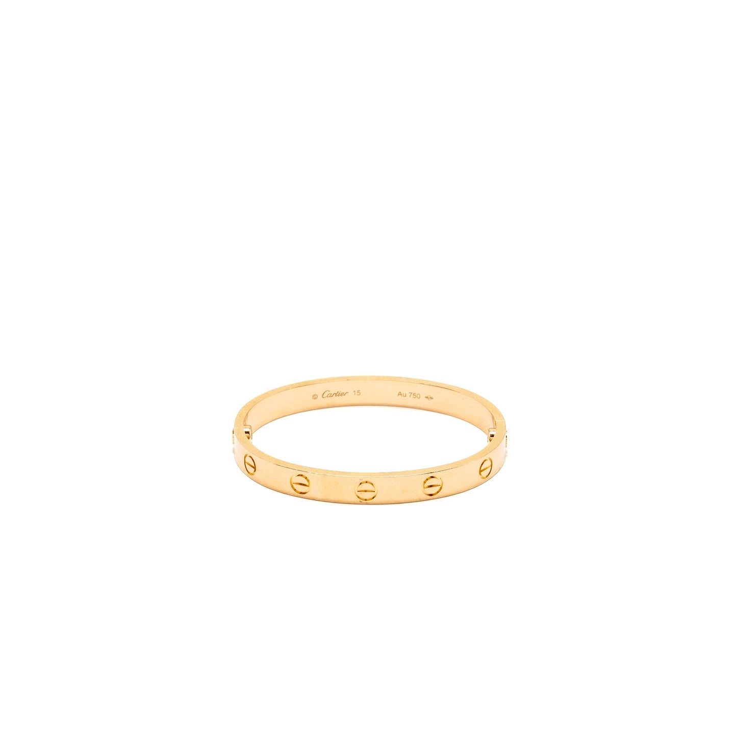 Cartier Size 15 Love Bracelet Rose Gold