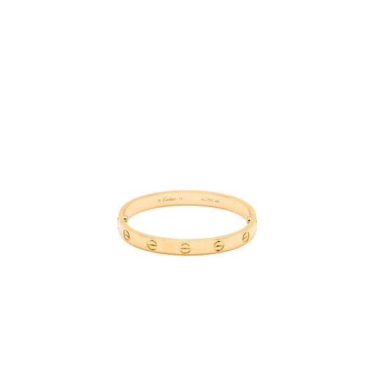Cartier Size 15 Love Bracelet Rose Gold