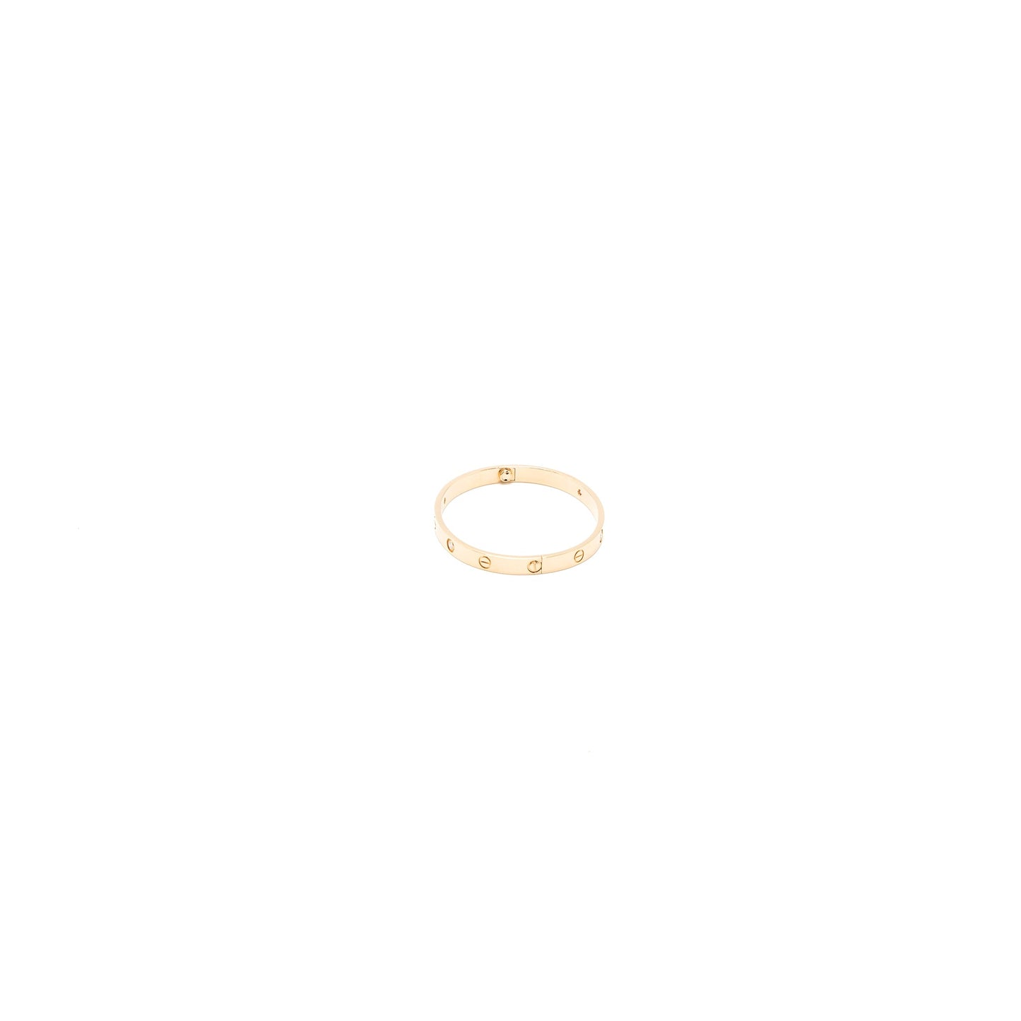 Cartier Size 18 Love Bracelet Rose Gold 4 Diamonds