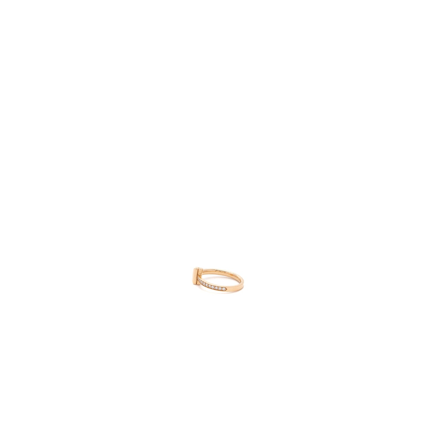 Tiffany size 7.5 T T1 Ring rose gold diamonds