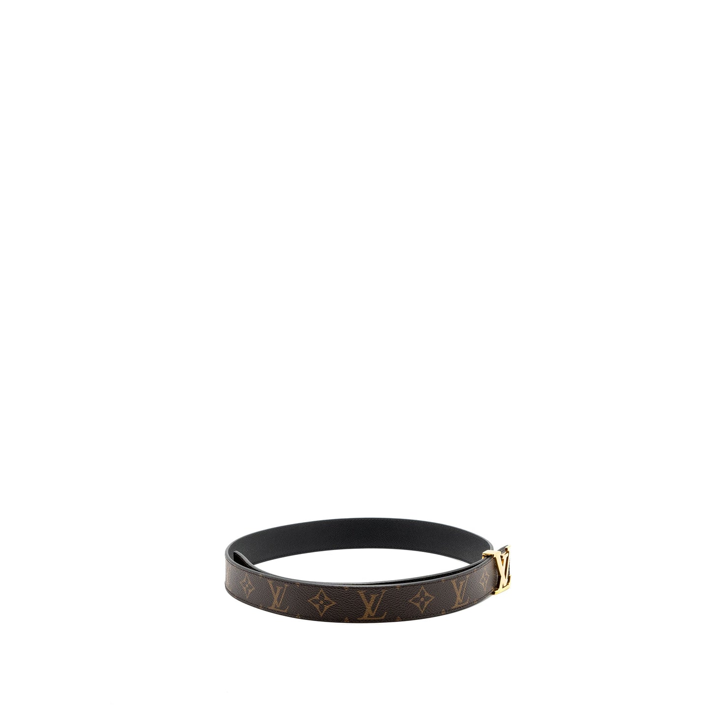 Louis Vuitton Size 95 LV Initials Reversible Belt Monogram Canvas GHW