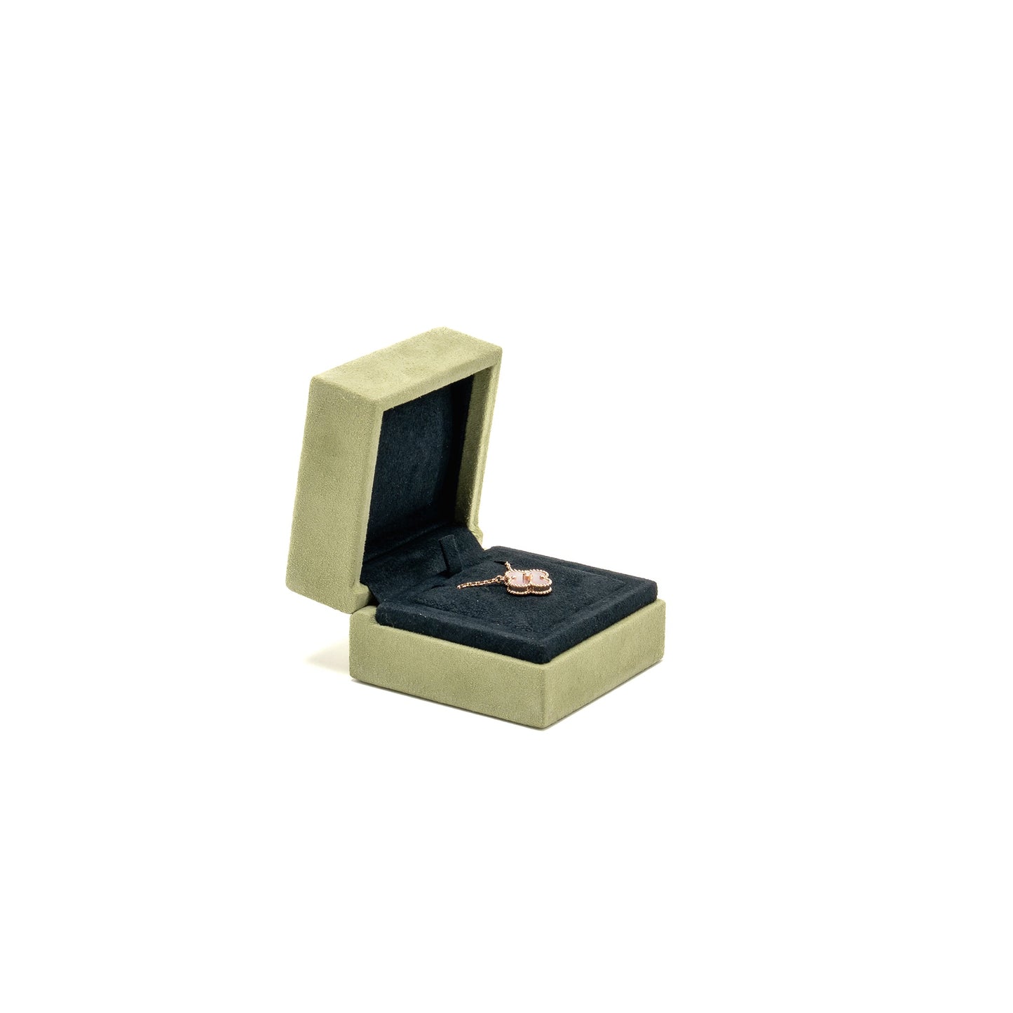 Van Cleef and Arpels and Arpels 2025 holiday pendant pink mother of pearl rose gold with diamond