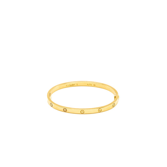 Cartier Size 15 Love Bracelet Small Model Yellow Gold