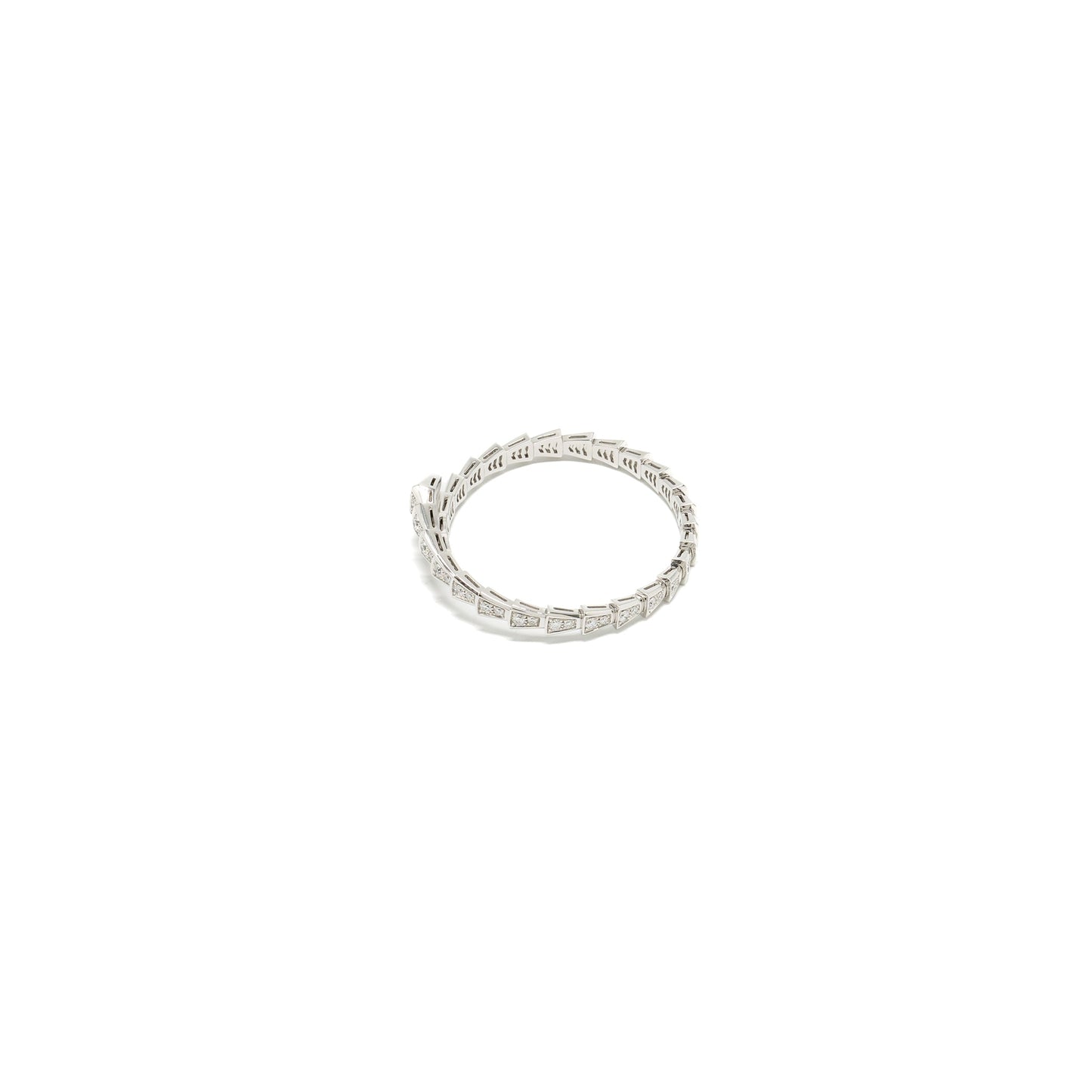 Bvlgari size S serpenti viper bracelet white gold, diamonds