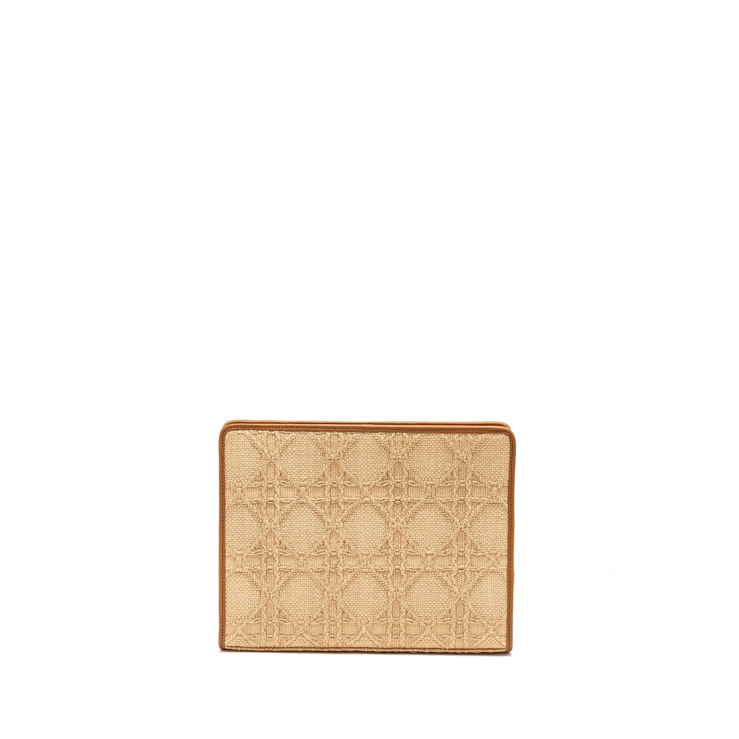 Luxury Dior 30 Montaigne Dea Pouch Natural Cannage Raffia Beige/Multicolour GHW