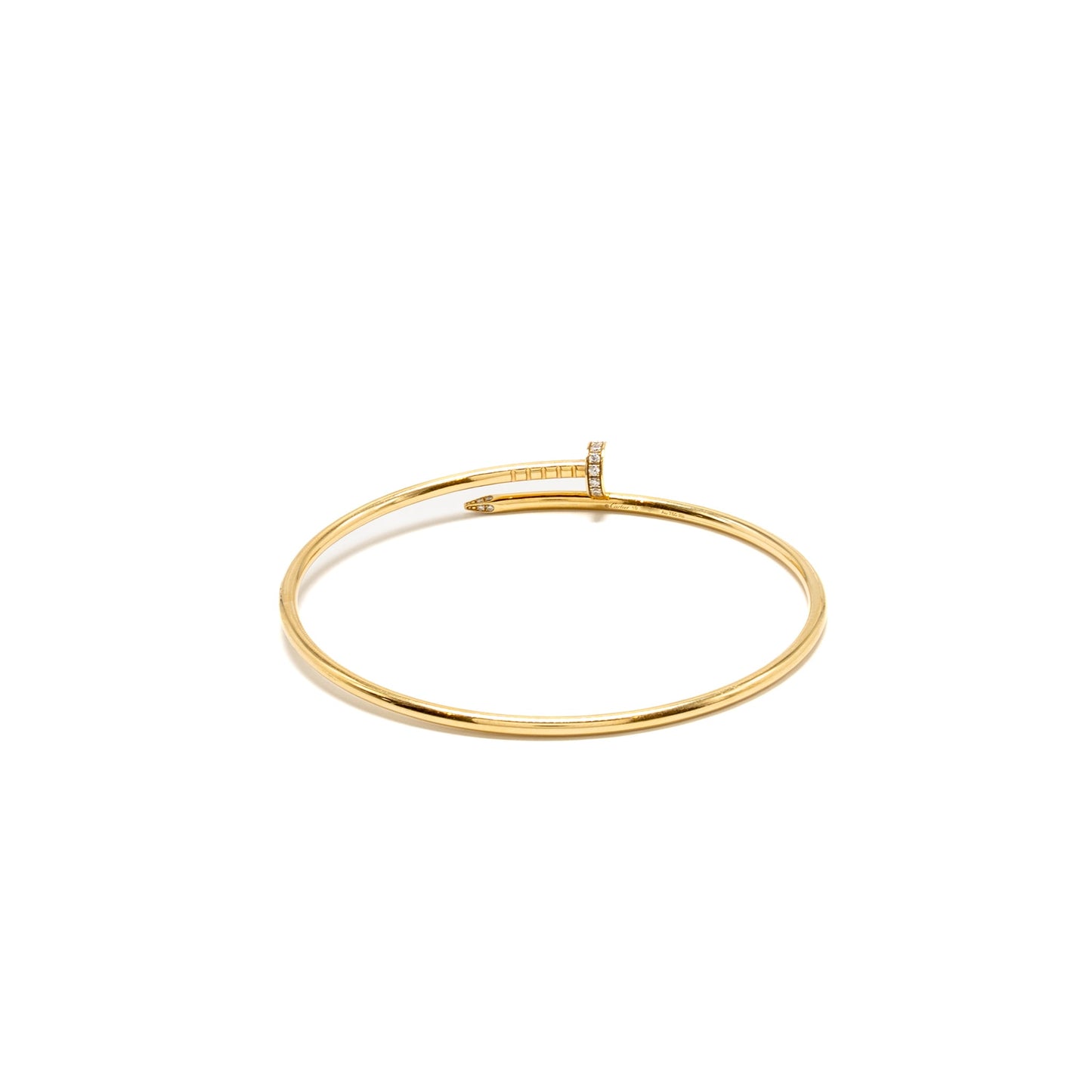 Cartier size 19 Juste un Clou bracelet small model yellow gold with diamonds