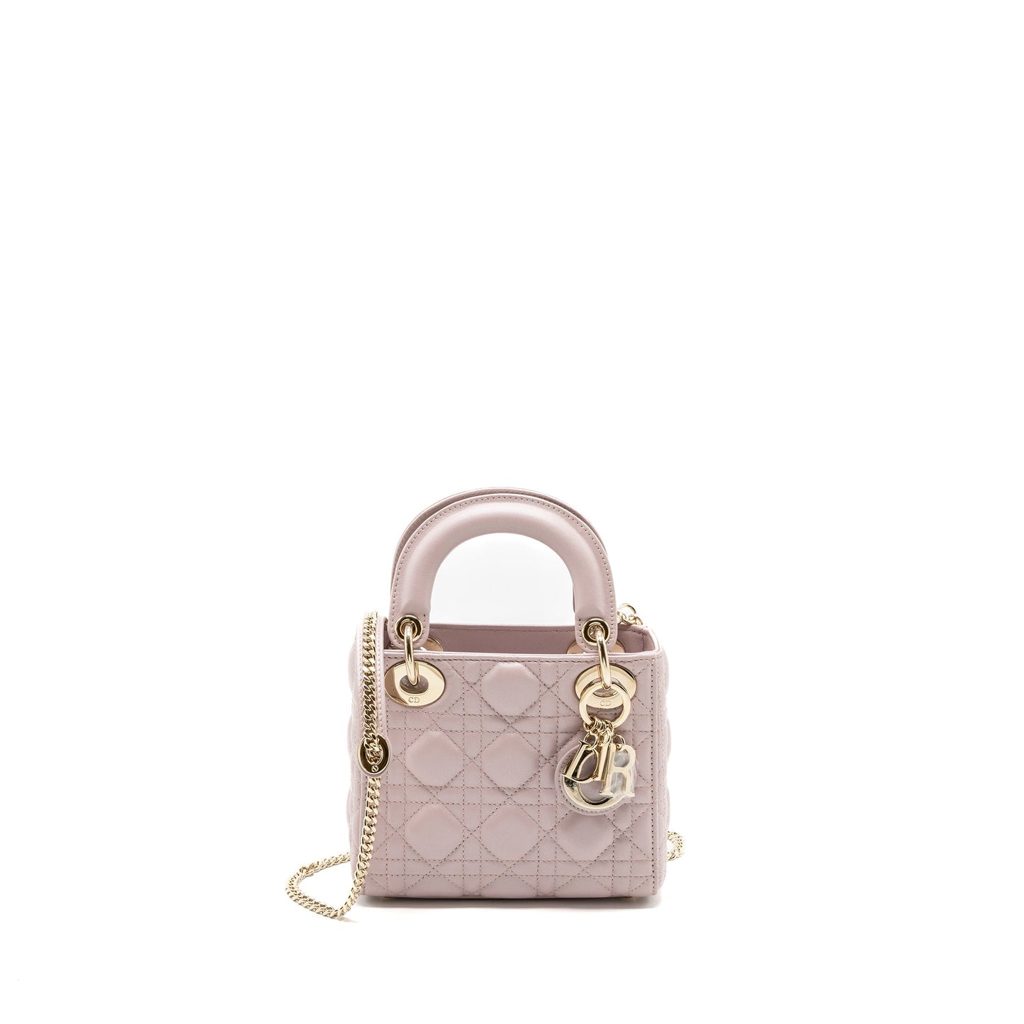 Luxury Dior Mini Lady Luxury Dior Bag lambskin Light Pink LGHW