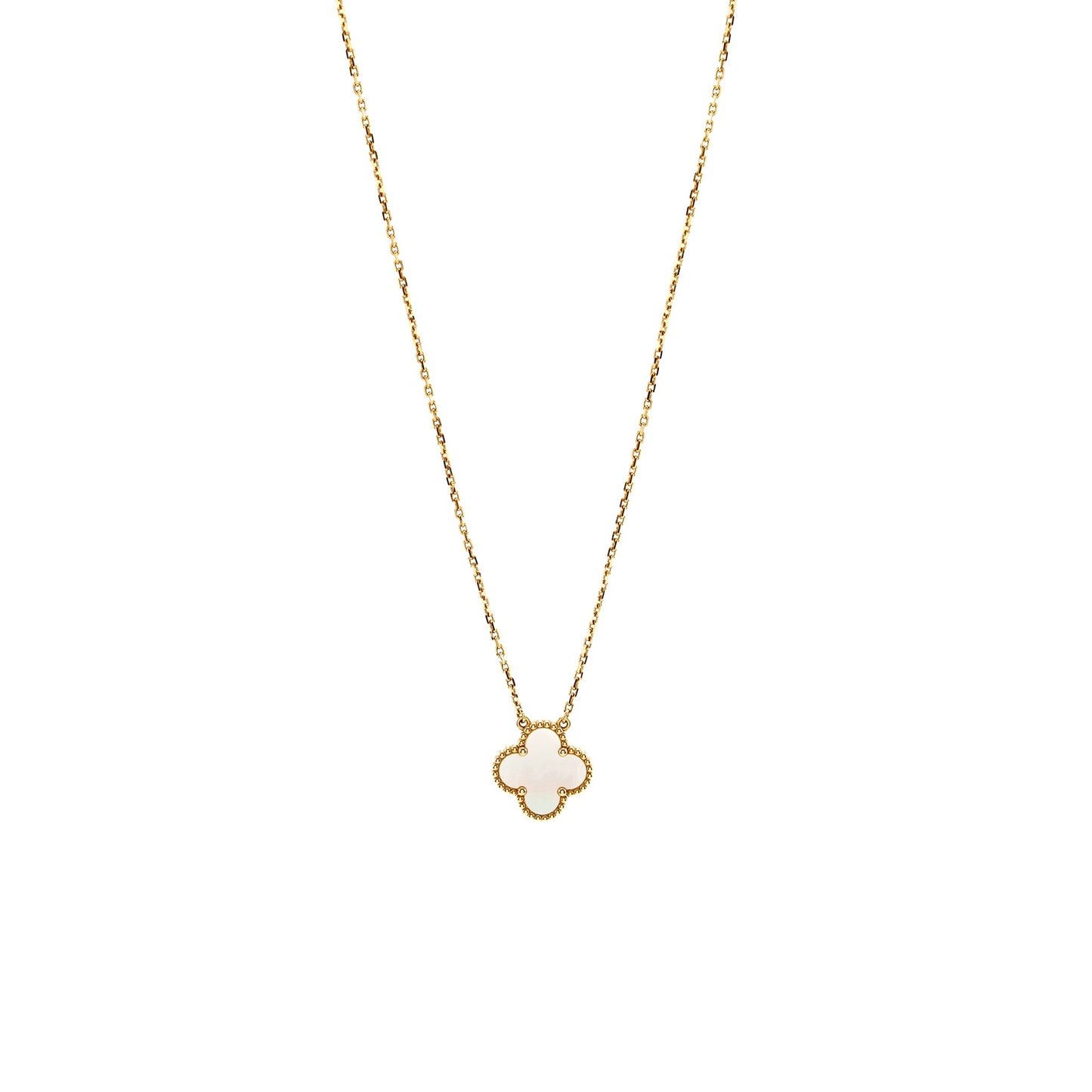 Van Cleef & Arpels Vintage Alhambra Pendant Yellow GOLD, White Mother-of-Pearl