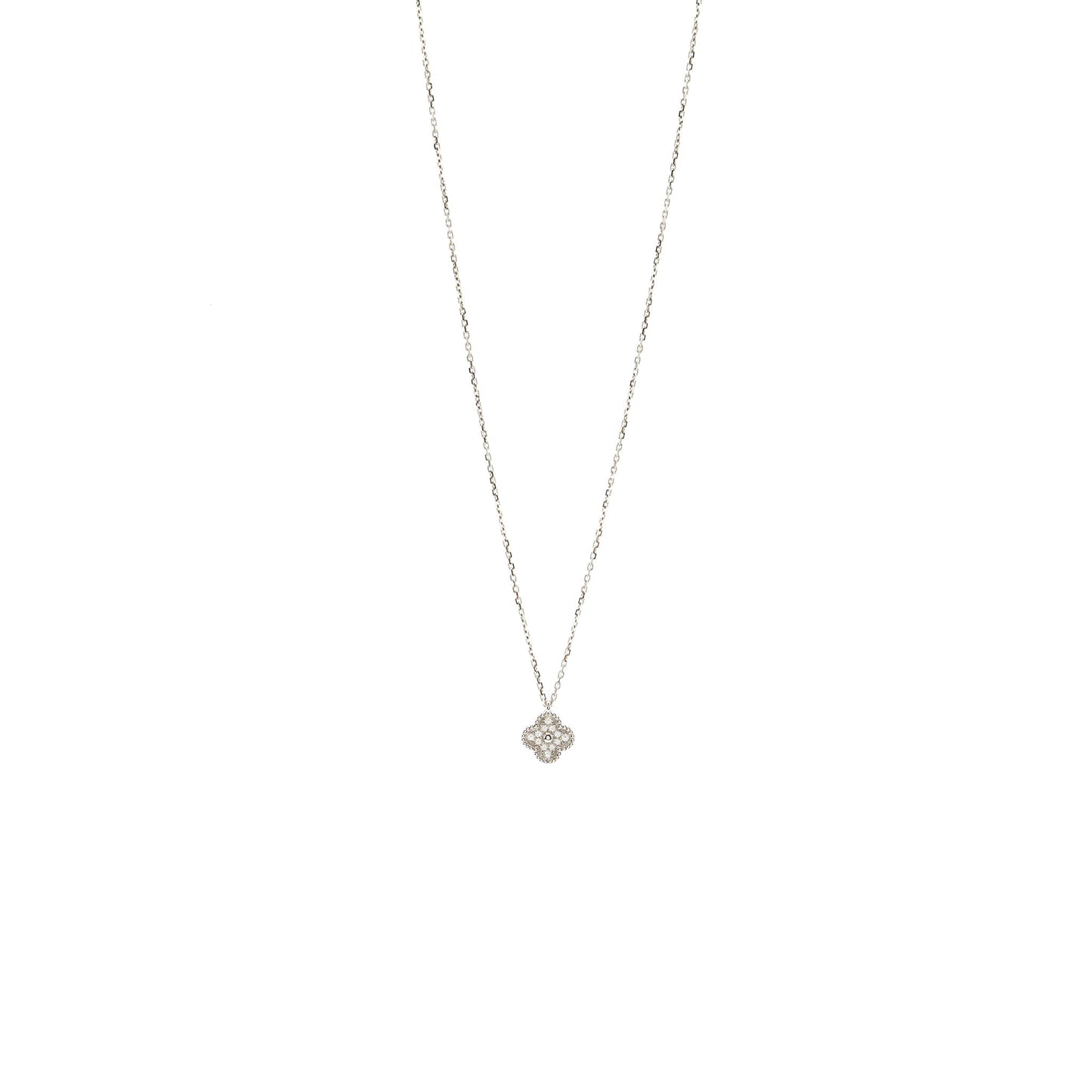 Van Cleef & Arpels Sweet Alhambra Pendant White Gold, Diamonds