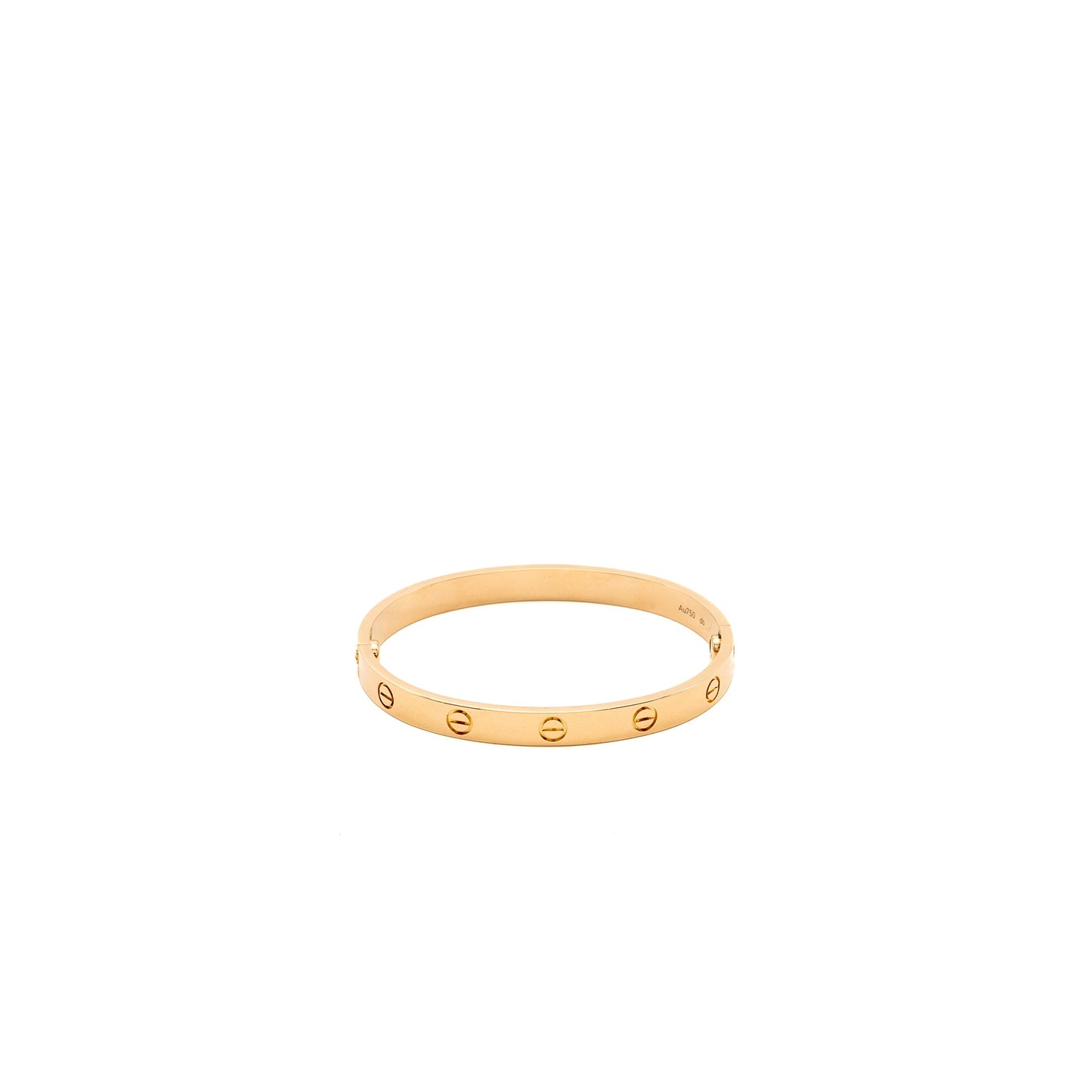 Cartier Size 17 Love Bracelet Rose Gold