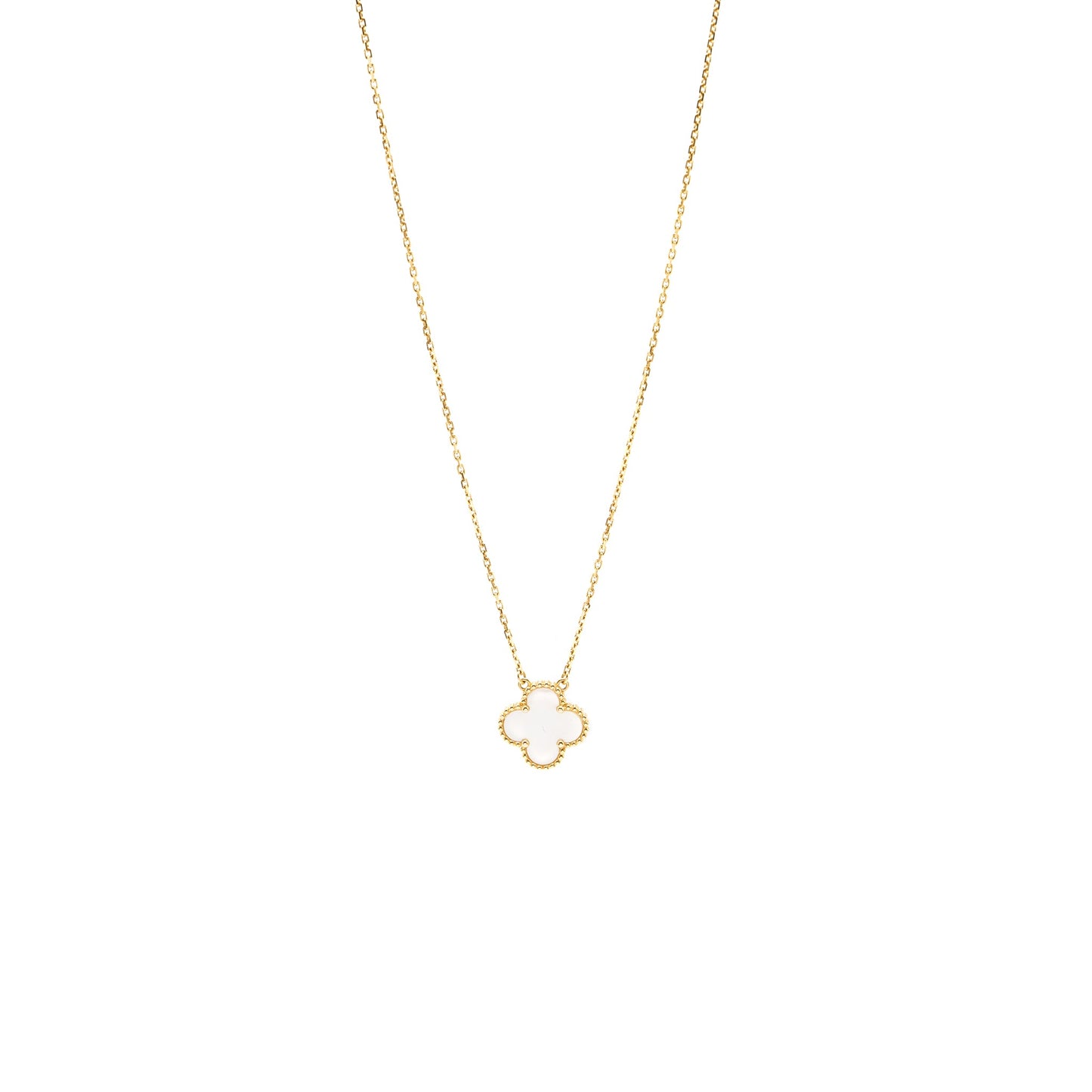Van Cleef and Arpels Vintage Alhambra Pendant 18K yellow Gold Mother of pearl