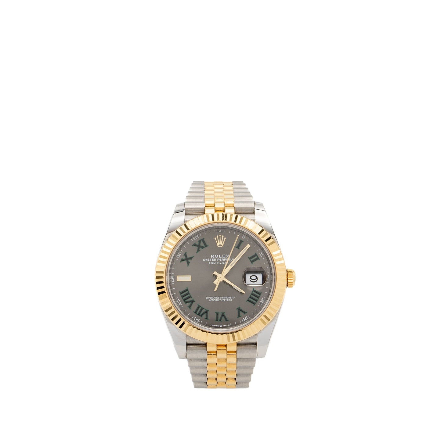 Rolex Datejust41 oyster steel / yellow gold slate dial with jubilee bracelet model: M126333-0020