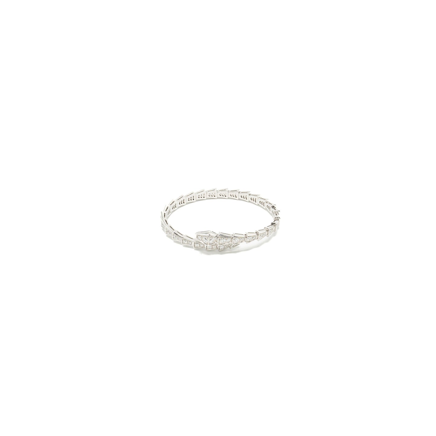 Bvlgari size S serpenti viper bracelet white gold, diamonds