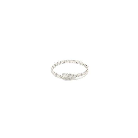 Bvlgari size S serpenti viper bracelet white gold, diamonds