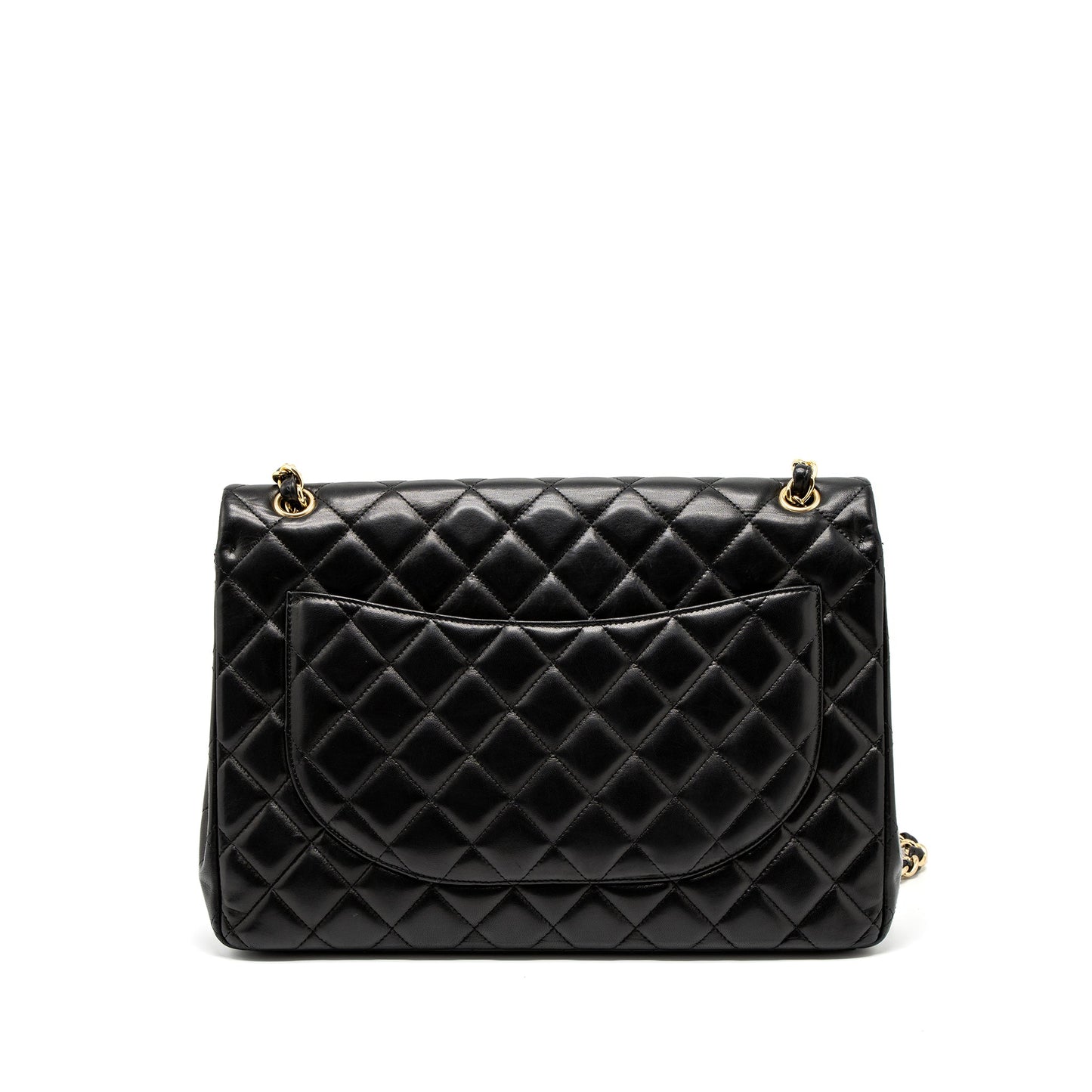 Chanel Maxi Classic Single Flap Bag Lambskin Black GHW