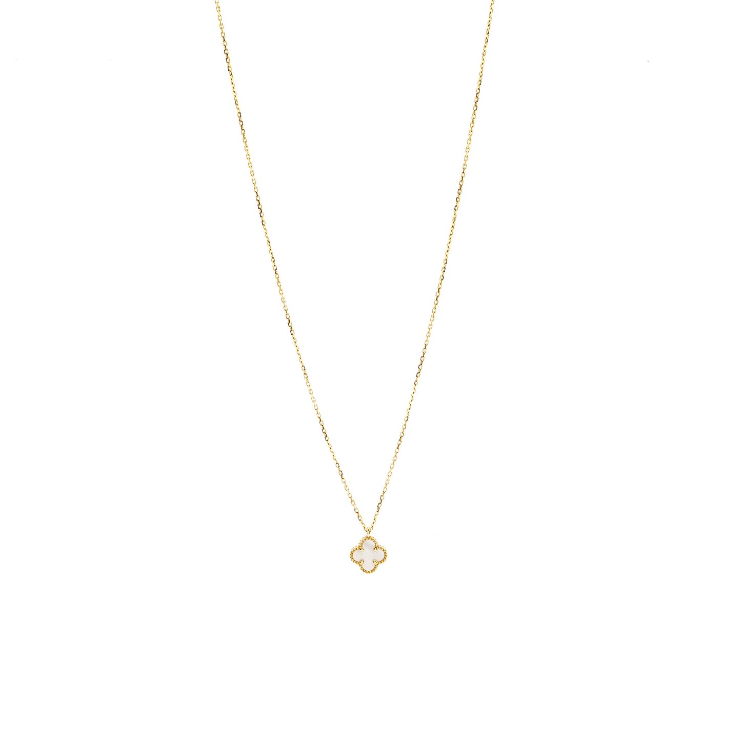 VAN CLEEF & ARPELS Sweet Alhambra Pendant 18K Yellow Gold/Mother of Pearl