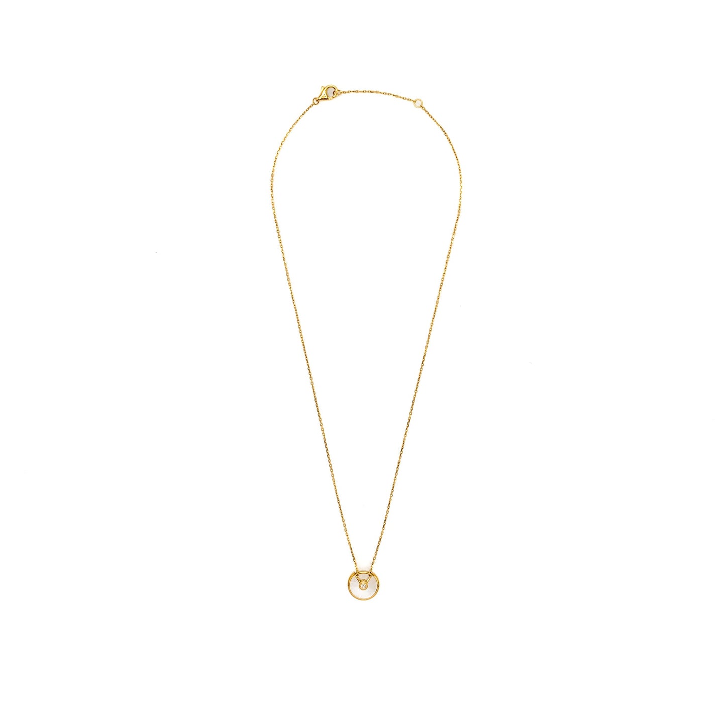 Cartier AMULETTE DE CARTIER NECKLACE, XS MODEL mother of pearl / yellow gold / diamond