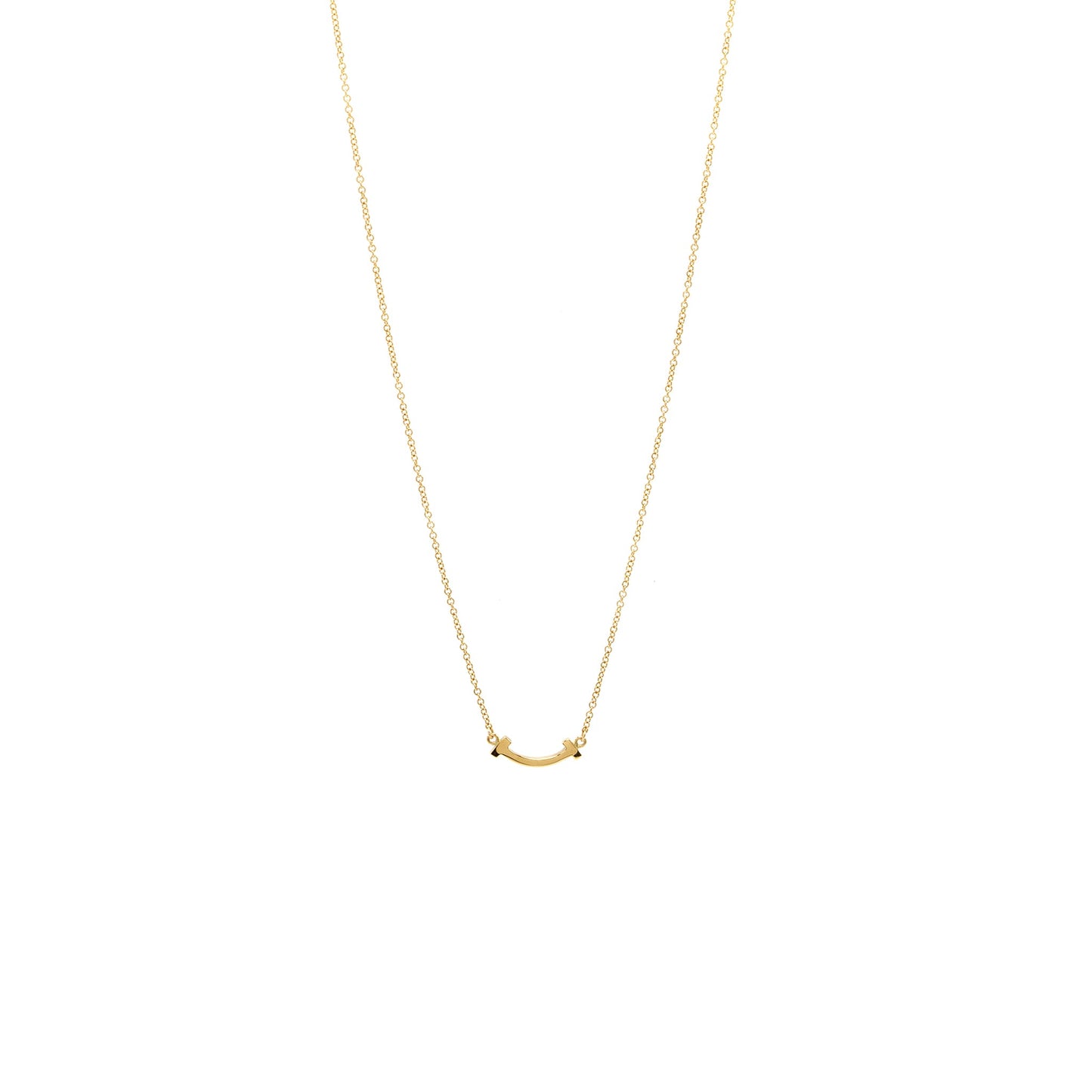 Tiffany T Smile mini pendant 18K yellow gold