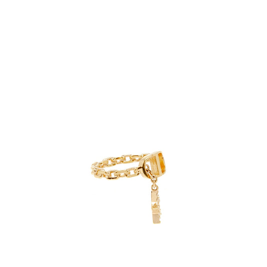 Luxury Dior Size M CD and Star Ring Crystal Gold Tone