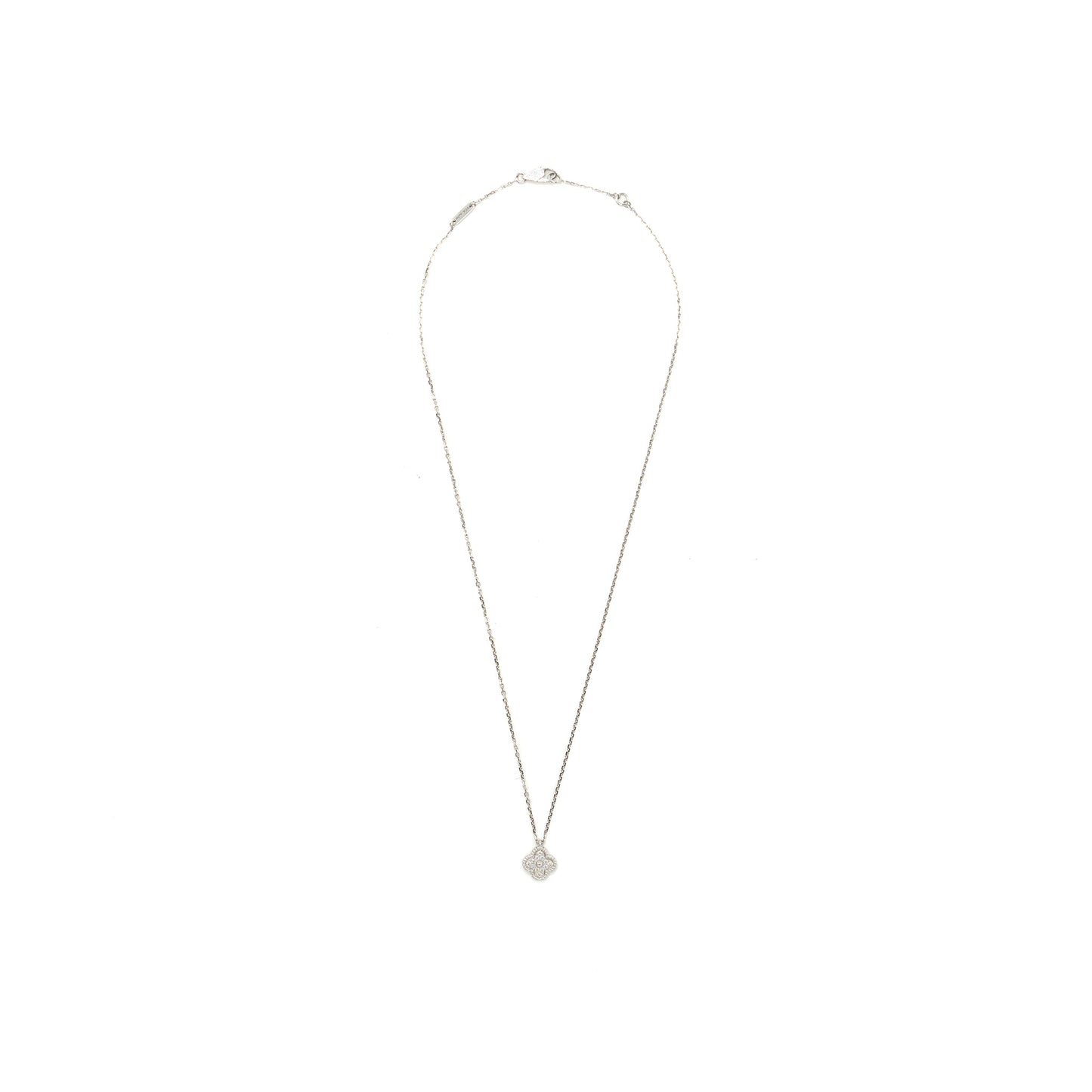 Van Cleef & Arpels Sweet Alhambra Pendant White Gold, Diamonds