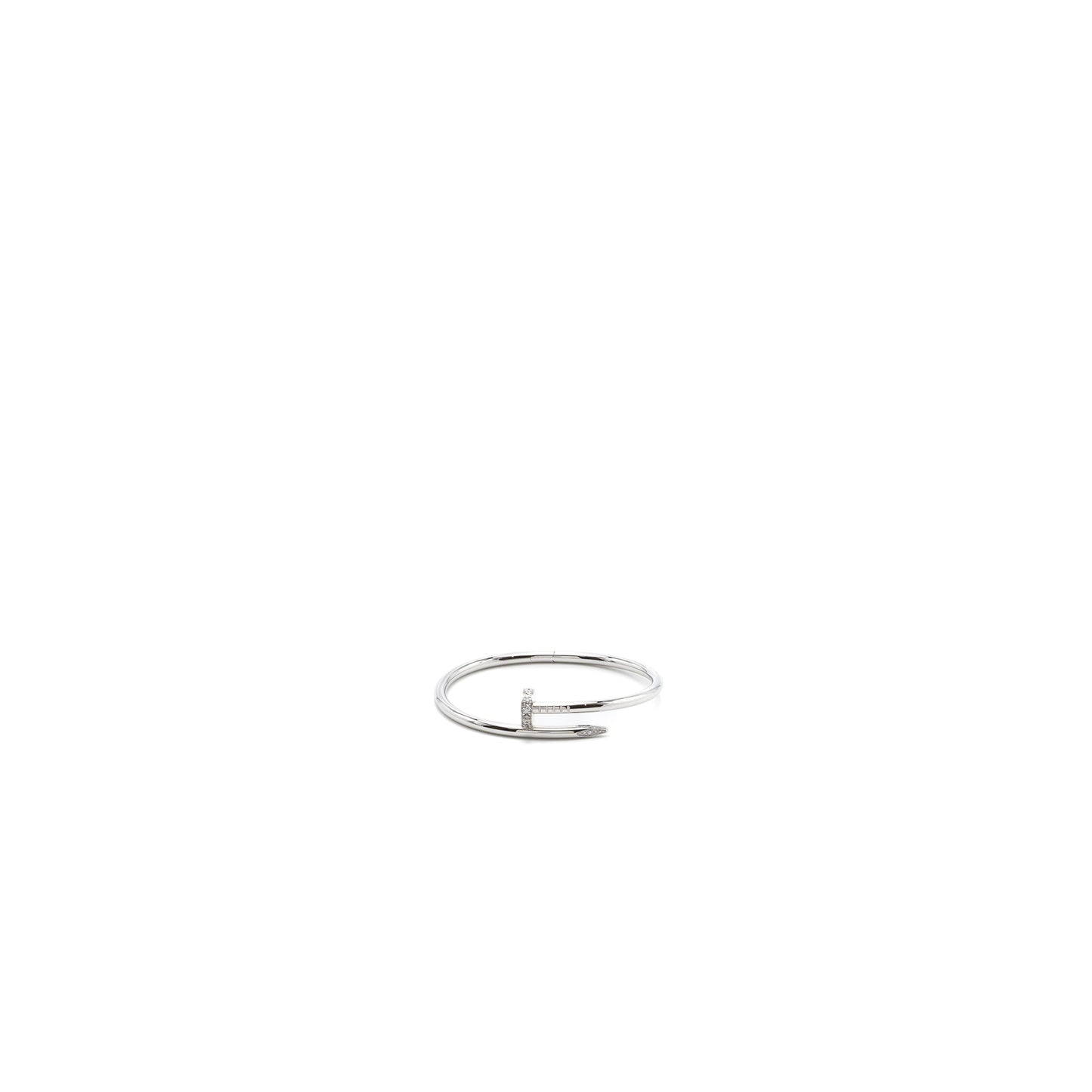Cartier Size 17 juste un clou bracelet white gold, diamonds