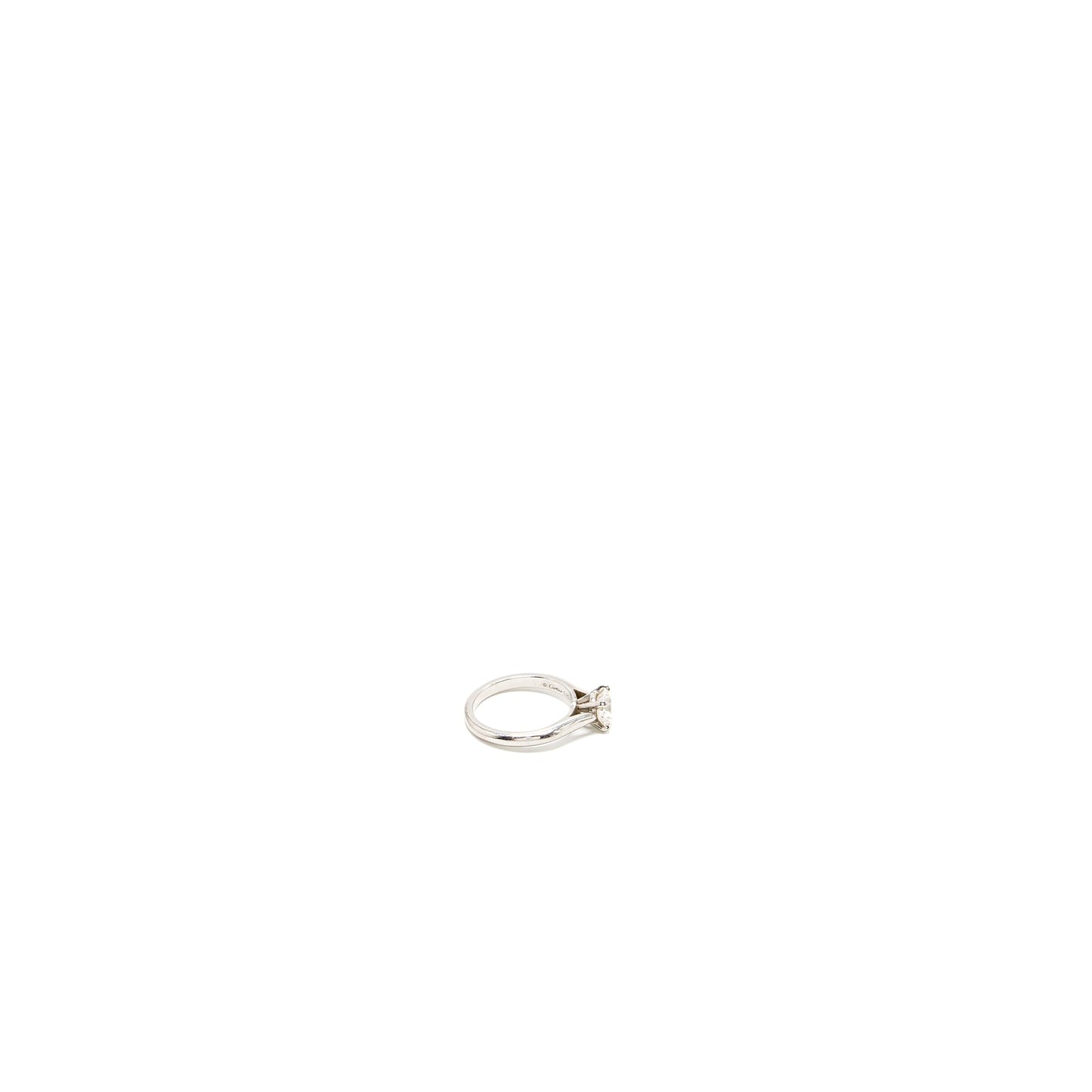 Cartier size 48 diamond ring 0.89ct G color VS1