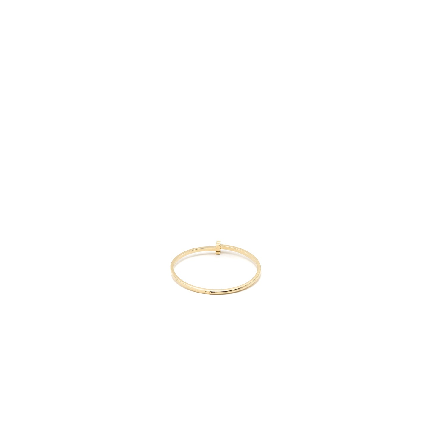 Tiffany Size Large T1 Narrow Hinged Bangle 18K Gold