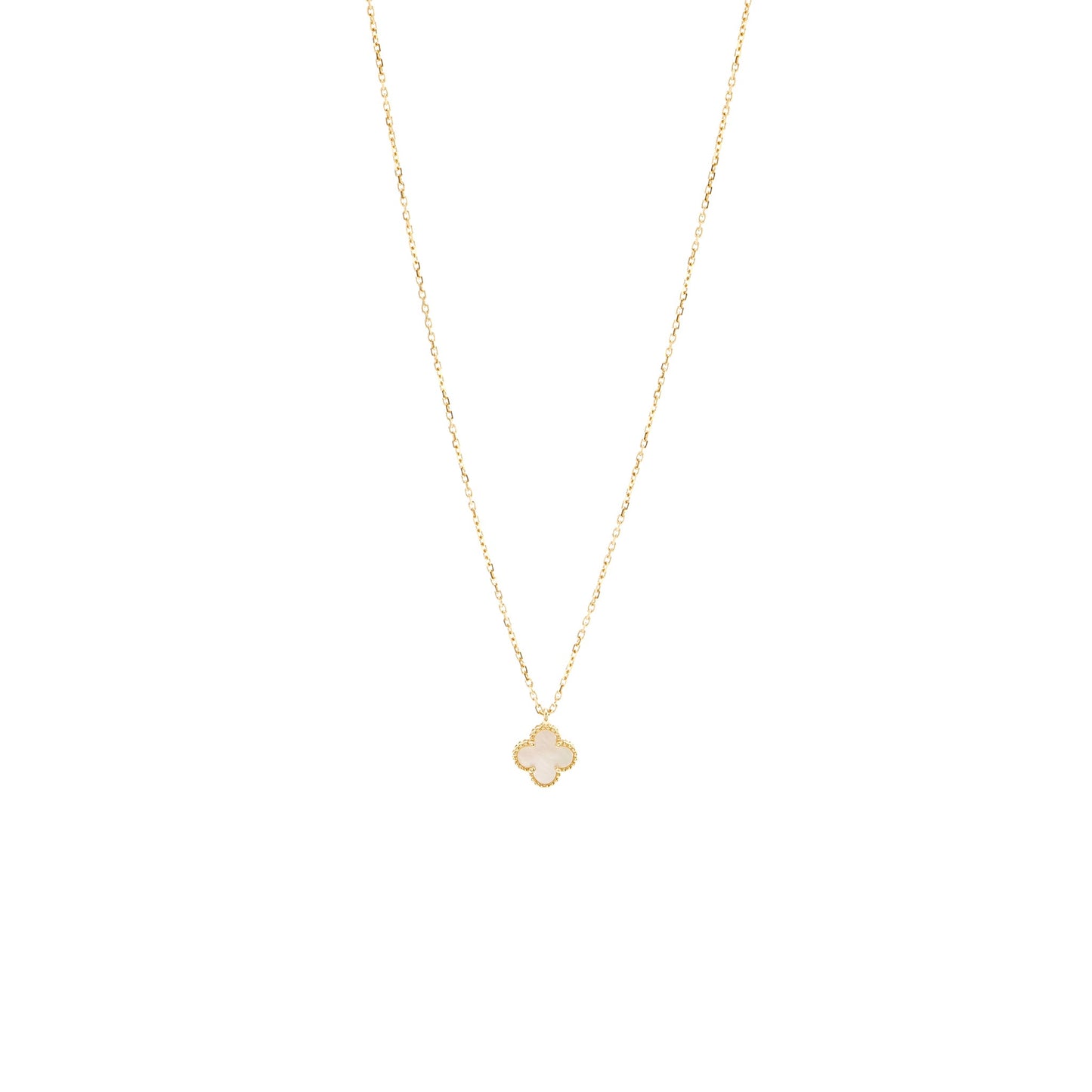 Van Cleef & Arpels Sweet Alhambra Pendant Mother Of Pearl Yellow Gold