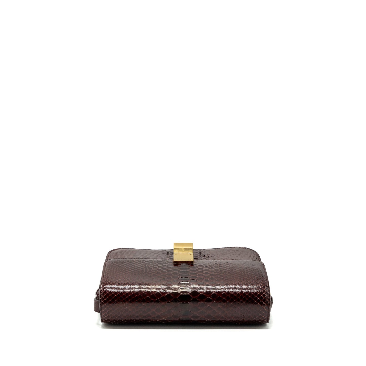Celine medium classic box bag python burgundy GHW