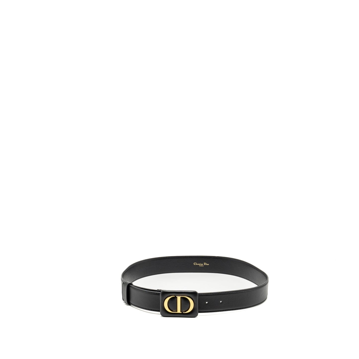 Luxury Dior size 80 30 Montaigne belt leather belt black GHW