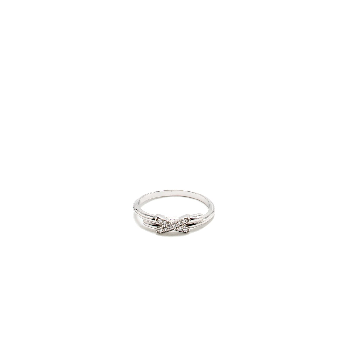 Chaumet Size 50 Jeux De Liens Ring White Gold, Diamonds