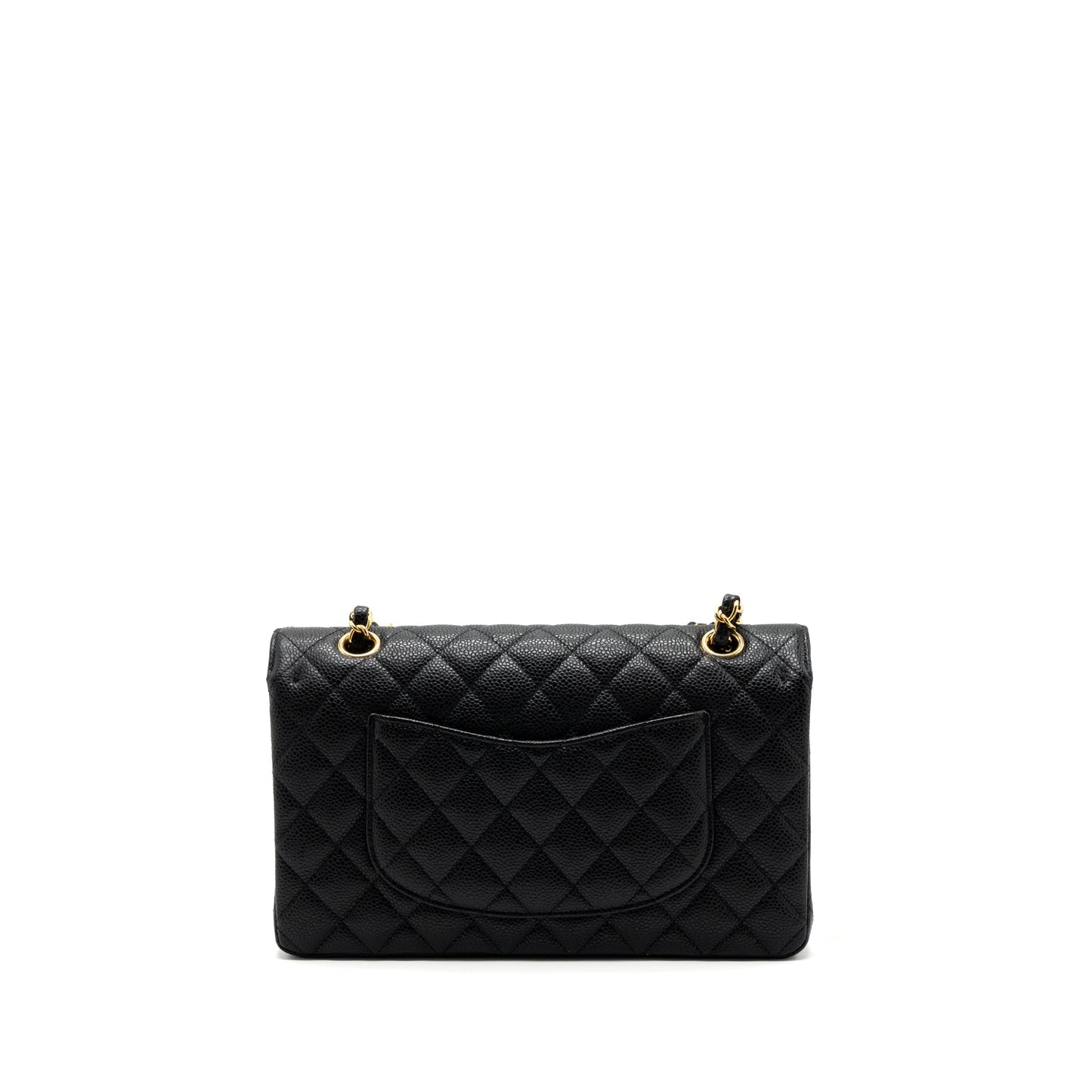 Chanel Medium Classic Double Flap Bag Caviar Black GHW(microchip)