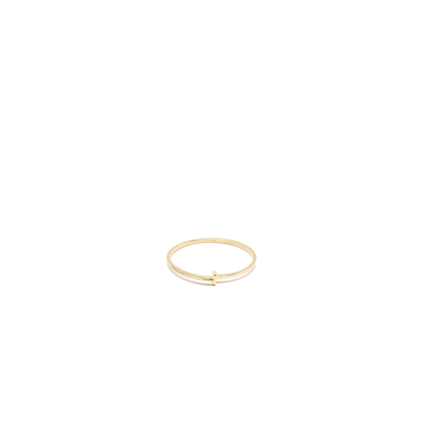 Tiffany Size Large T1 Narrow Hinged Bangle 18K Gold
