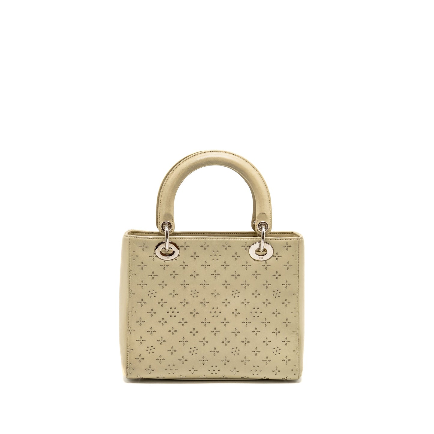 Luxury Dior Medium Lady Luxury Dior Leather Beige SHW
