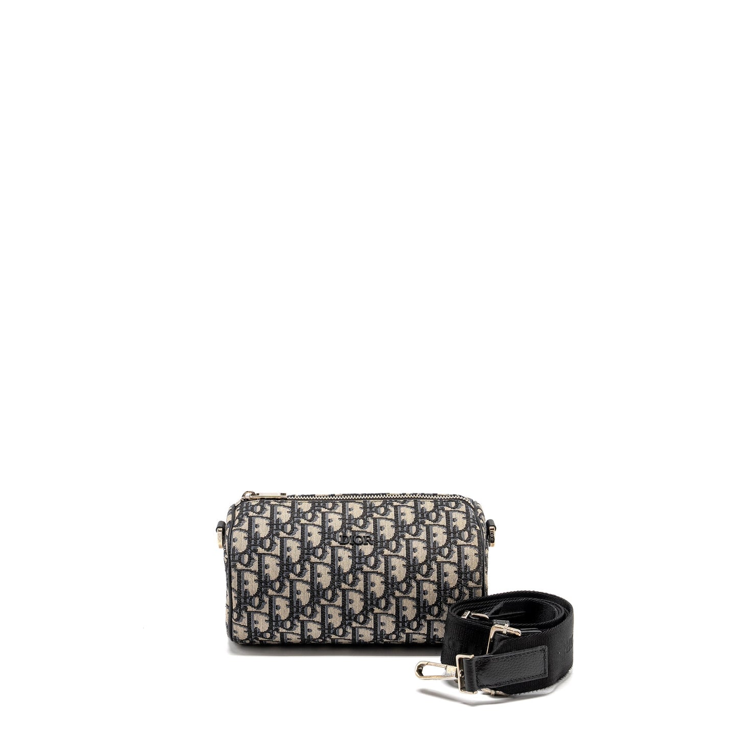 Luxury Dior Roller Messenger Bag Blue Oblique Jacquard SHW